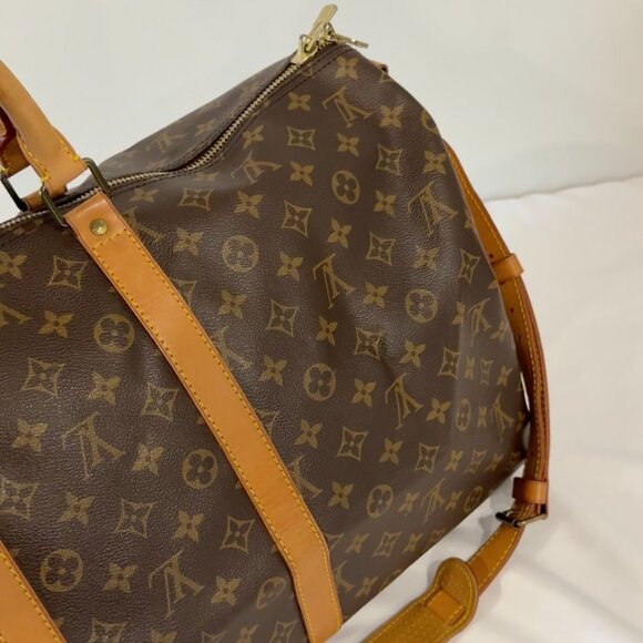 Louis Vuitton Monogram Keepall Bandouliere 55 With Strap COA Included - Picture 15 of 15